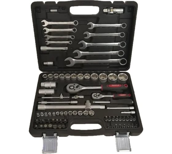 Изображение товара Набор инструментов P.I.T. 82 предмета, 1/2" и 1/4", CrV MXT-82-SET