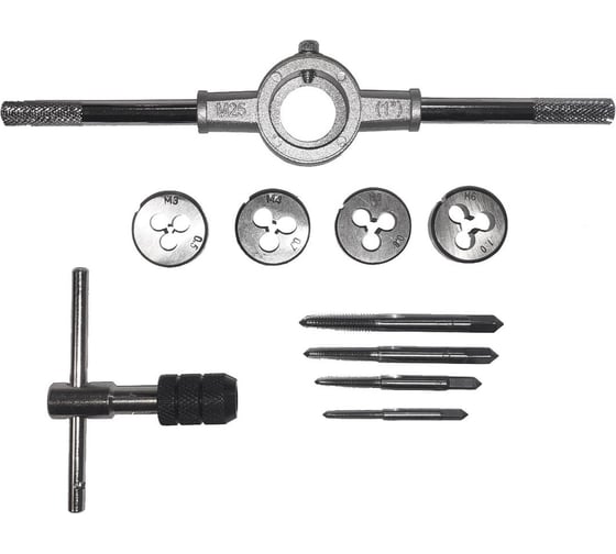 Изображение товара Набор метрических метчиков и плашек с держателями SKRAB НС 010-1 10 предметов 33860