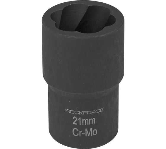 Изображение товара Головка-экстрактор для поврежденных болтов/гаек (21 мм; 1/2; 50 мм) ROCKFORCE RF-90621(3037)
