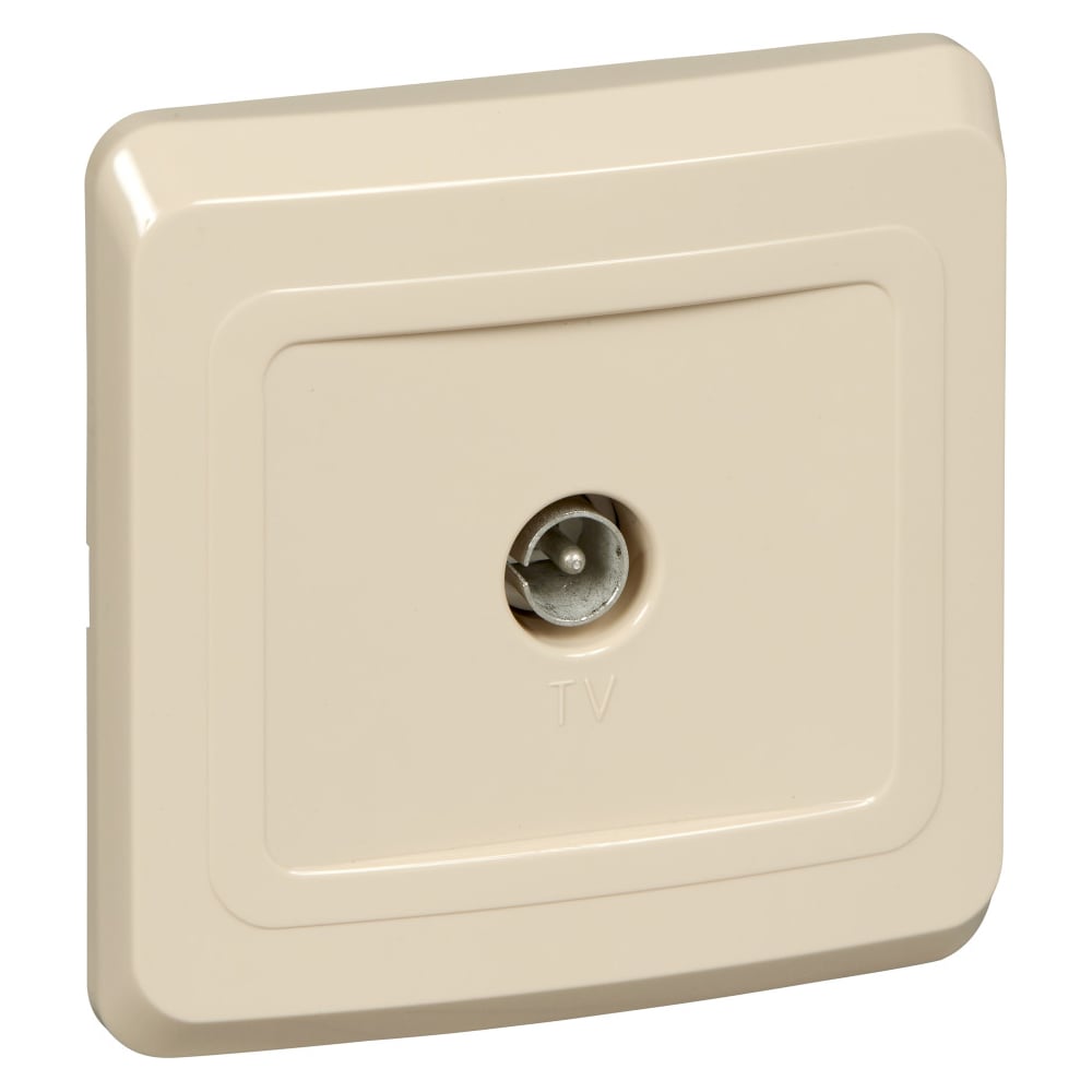 Изображение товара Розетка TV Systeme Electric 1-м CП Этюд оконечная кремовая SchE TVC-002K