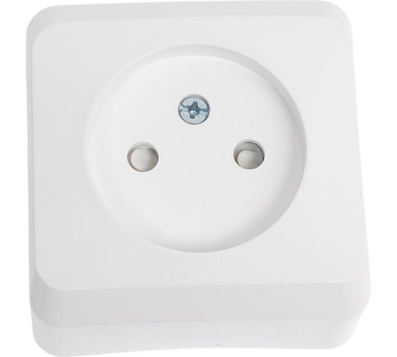 Изображение товара Розетка Systeme Electric 1-м ОП Этюд 16А без заземления, з/ш белая SchE PA16-002B