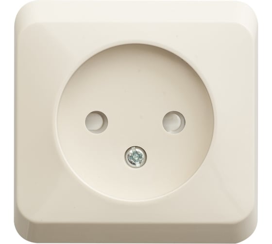 Изображение товара Розетка Systeme Electric 1-м ОП Этюд 16А без заземления, з/ш кремовая SchE PA16-002K