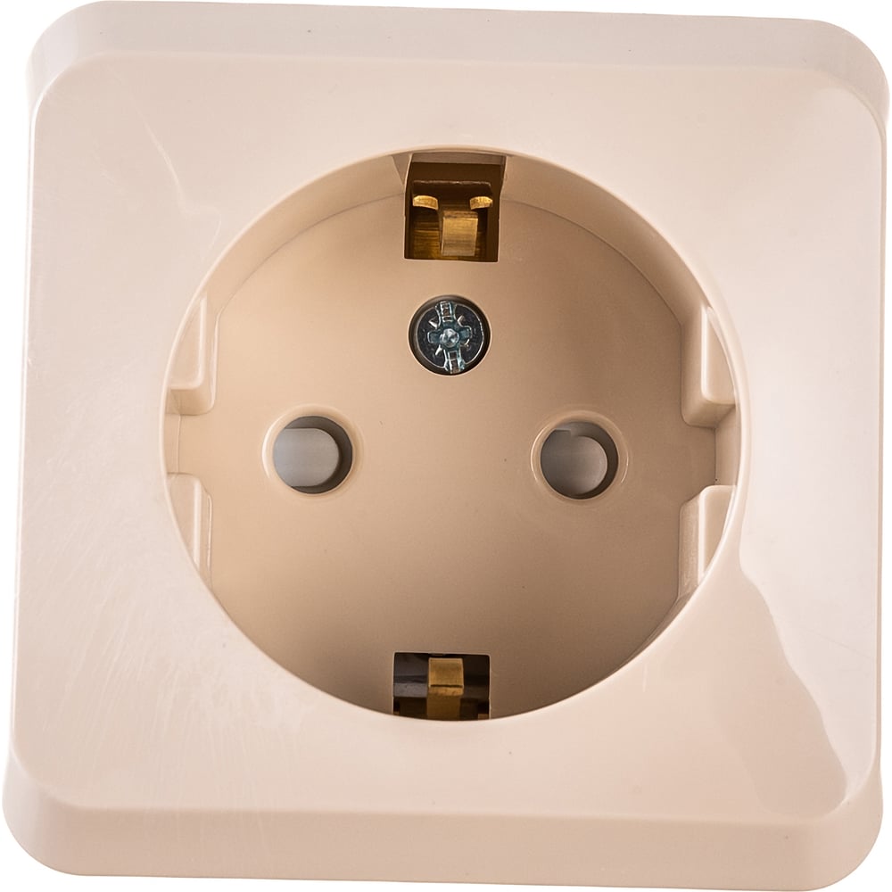 Изображение товара Розетка Systeme Electric 1-м ОП Этюд 16А с заземлением, защитные шторки, кремовая SchE PA16-004K Изображение товара Розетка Systeme Electric 1-м ОП Этюд 16А с заземлением, защитные шторки, кремовая SchE PA16-004K