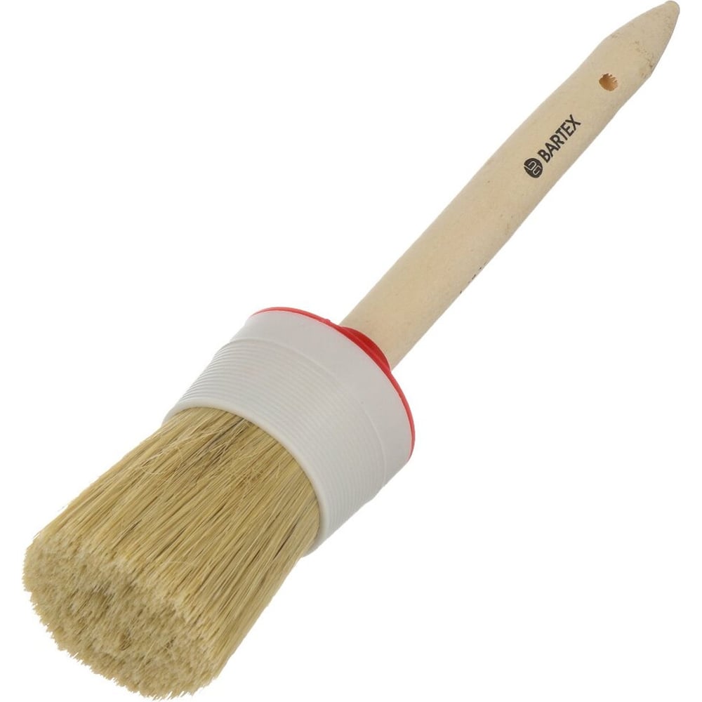 Изображение товара Круглая кисть BARTEX Евро d55 мм №16 натуральная щетина дерево ручка