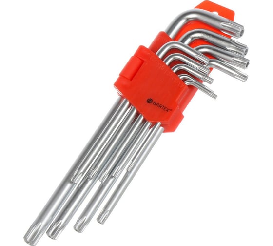 Изображение товара Набор шестигранных ключей Torx BARTEX 9 предметов 388523