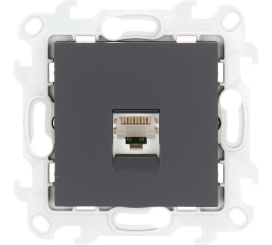 Изображение товара Розетка Simon RJ45 кат 5e UTP, графит 2410598-038