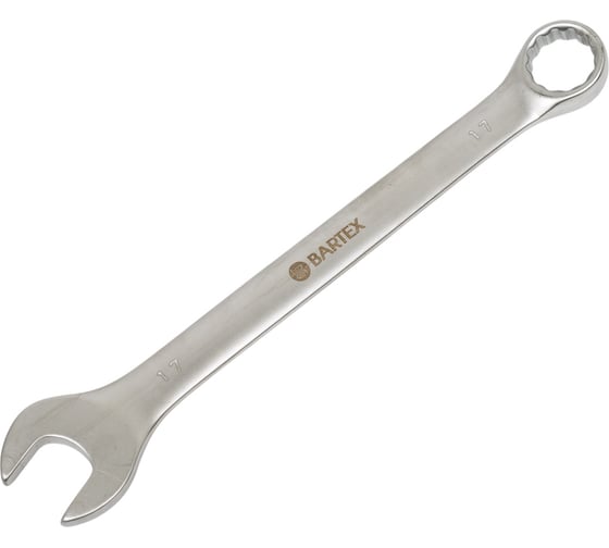 Изображение товара Комбинированный ключ BARTEX 17 мм, матовый, CrV сталь 169972