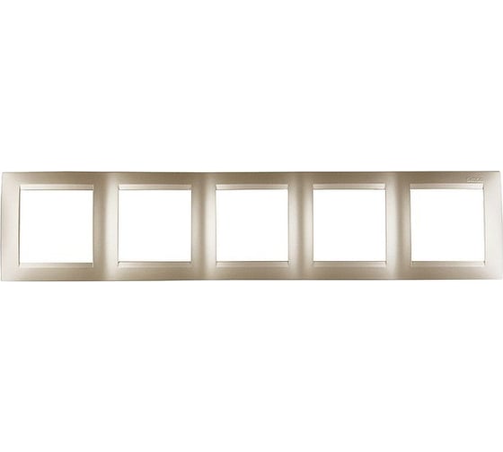 Изображение товара Simon Рамка универсальная, 5 постов, шампань 1500650-034