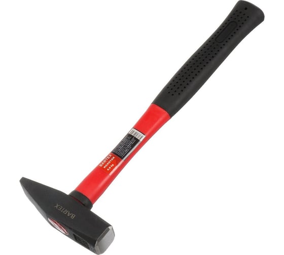 Изображение товара Молоток BARTEX B00008 квадратный боек, фибергласовая рукоятка, 0.6 кг 149400