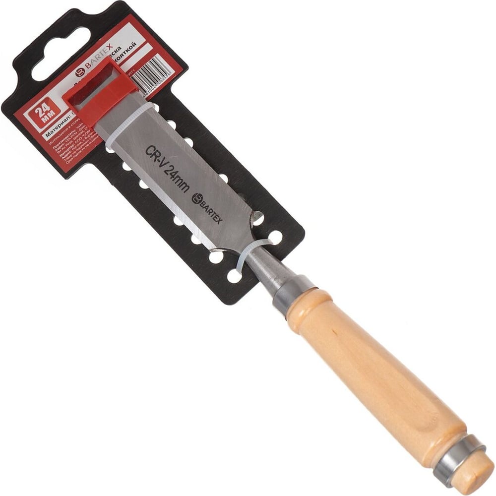 Изображение товара Долото-стамеска BARTEX 24 мм с деревянной рукояткой
