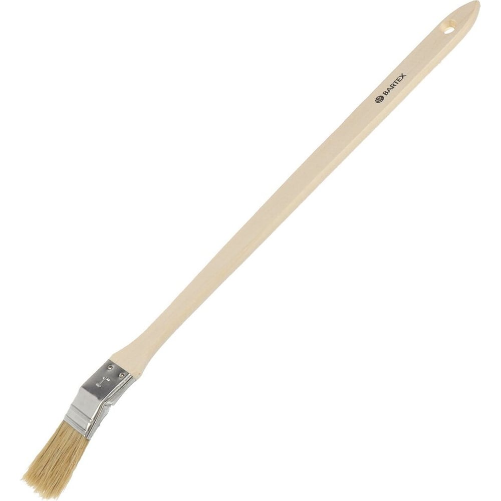 Изображение товара Радиаторная кисть BARTEX 11x25 мм изогнутая натуральная щетина дерево