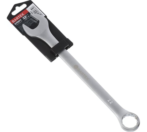 Изображение товара Комбинированный ключ BARTEX 22 мм, матовый, CrV сталь 169974