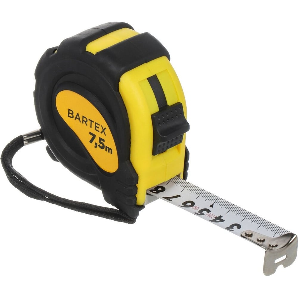 Изображение товара Rулетка BARTEX 7.5 м, 25 мм, обрезиненный корпус, с фиксатором
