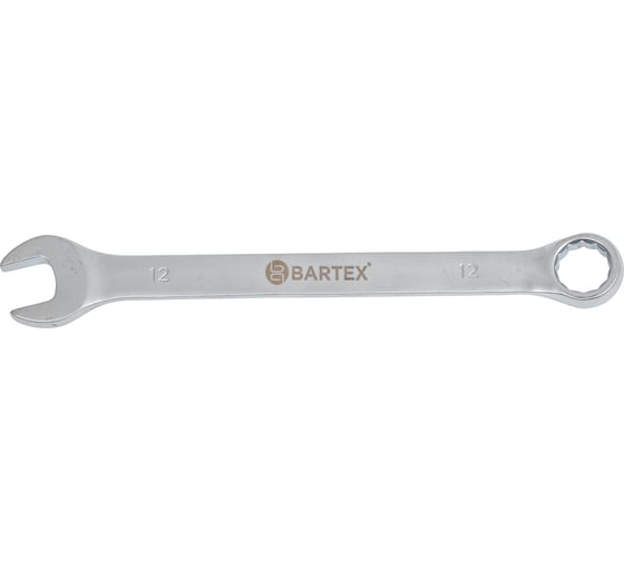 Изображение товара Комбинированный ключ BARTEX 12 мм, матовый, CrV сталь 169968