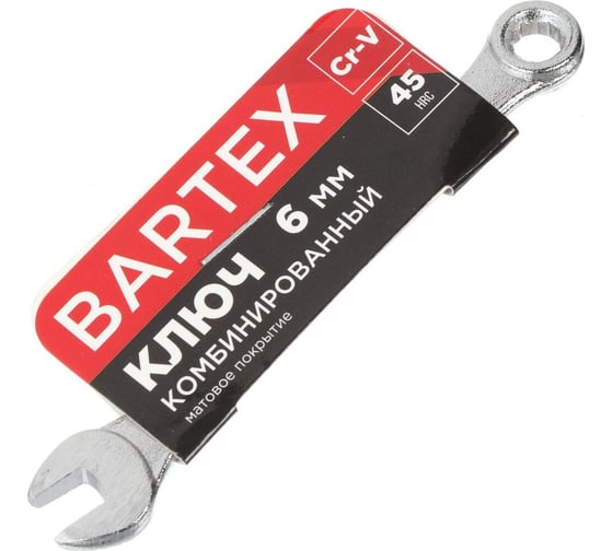 Изображение товара Комбинированный ключ BARTEX 6 мм, CrV сталь 460470