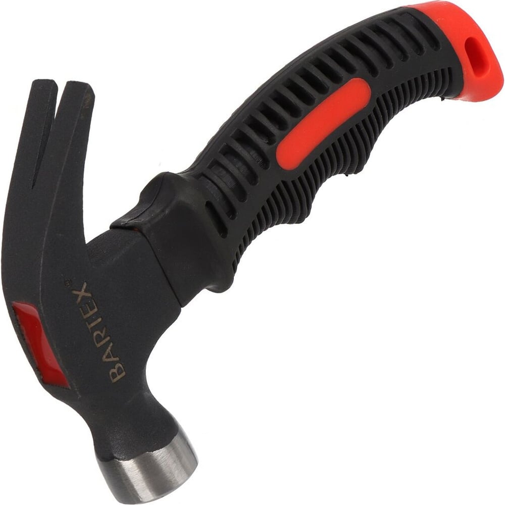 Изображение товара Слесарный молоток-гвоздодер BARTEX 0.225 кг с фибергласовой рукояткой