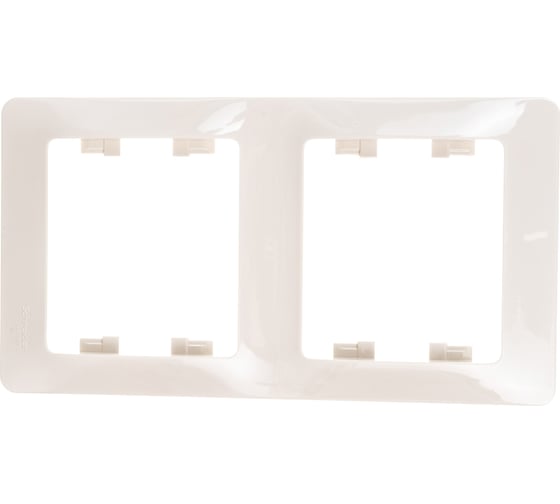 Изображение товара Рамка Systeme Electric 2-м GLOSSA вертикальная, бежевая SchE GSL000206