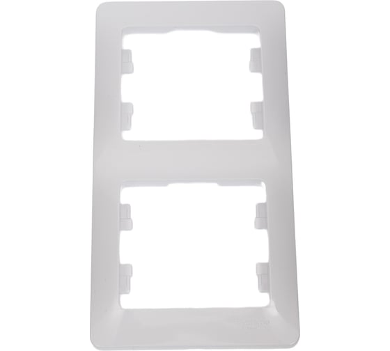 Изображение товара Вертикальная 2-местная рамка Systeme Electric GLOSSA, белая SchE GSL000106