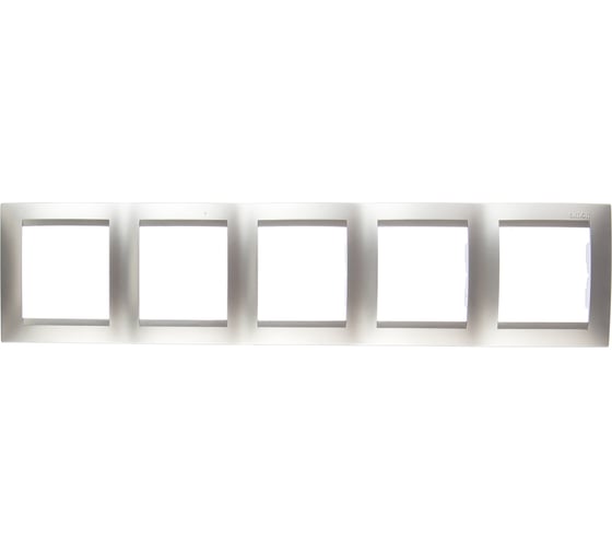 Изображение товара Универсальная рамка Simon 5 постов, алюминий 1500650-033