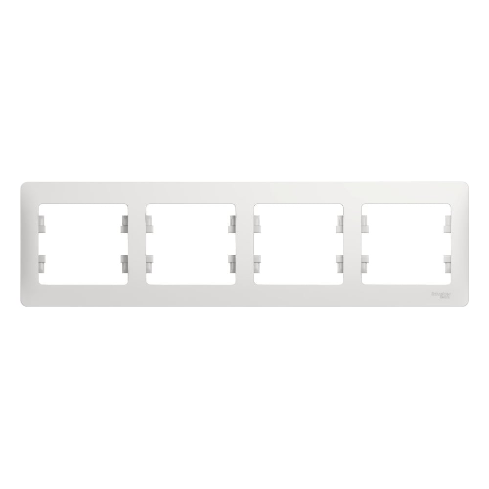 Изображение товара Рамка Systeme Electric 4-м GLOSSA горизонтальная белая SchE GSL000104 для розеток