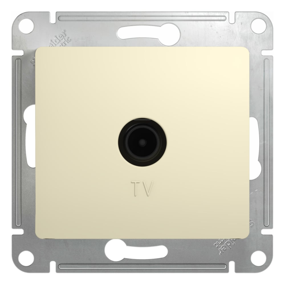 Изображение товара Механизм розетки TV Systeme Electric GLOSSA проходной 1 пост бежевый