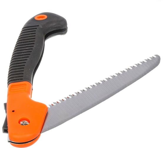 Изображение товара Садовая ножовка-сучкорез BARTEX 180 мм, 3D заточка, двухкомпонентная прорезиненная рукоятка, складная 162163