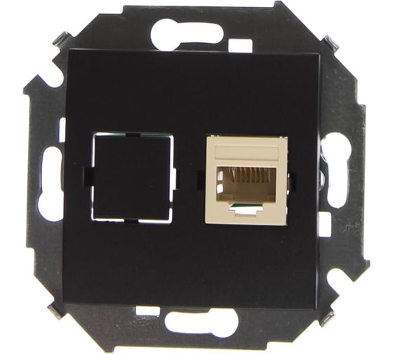 Изображение товара Компьютерная розетка Simon RJ45 кат.5е, Systimax, графит 1591598-038