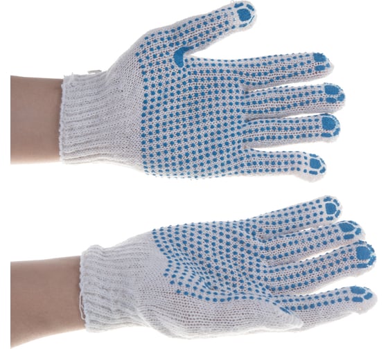 Изображение товара Перчатки Без бренда х/б, ПВХ-покрытие Точка, 7 класс 67774