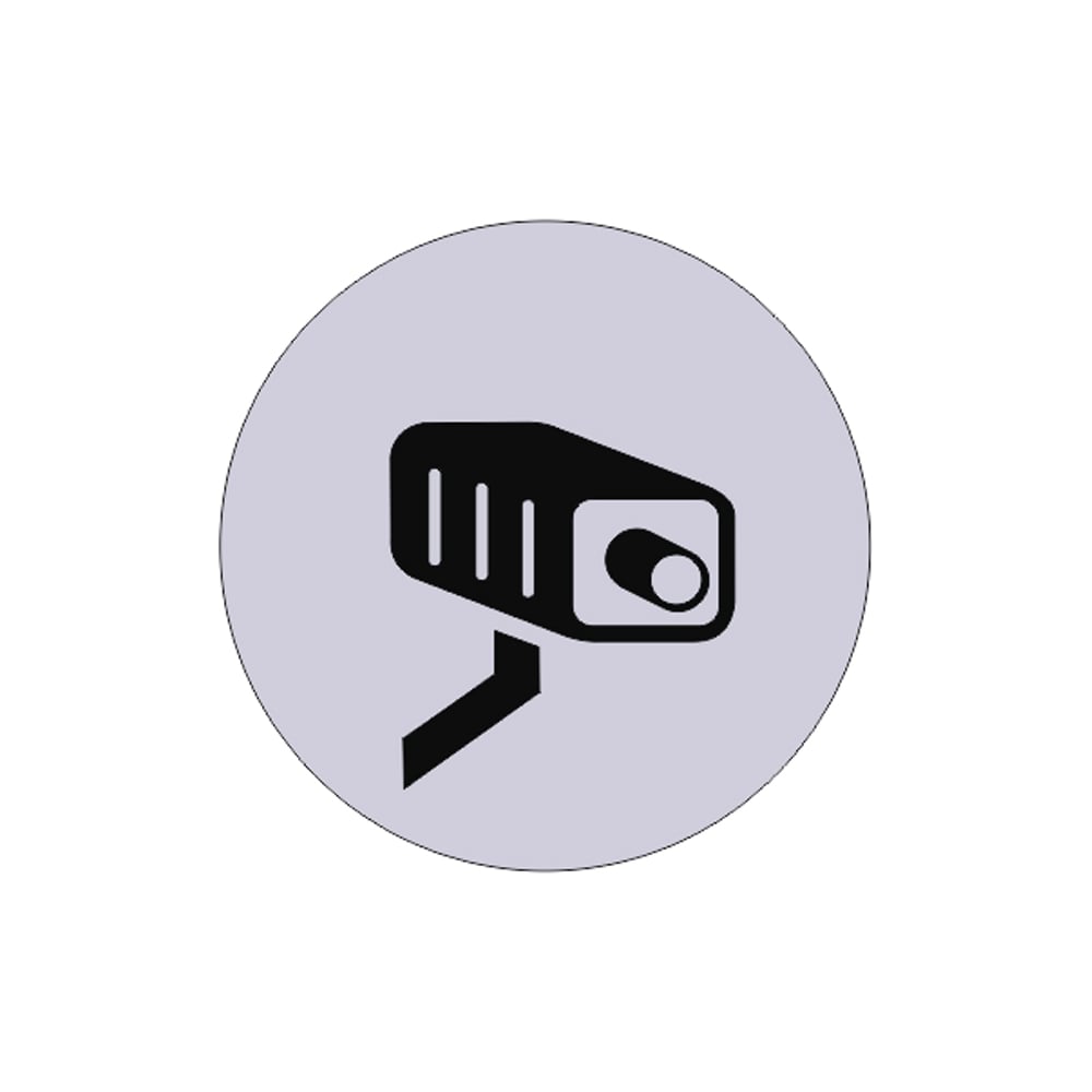 Изображение товара Табличка Контур Лайн Ведется видеонаблюдение d-95 мм 23DS1223