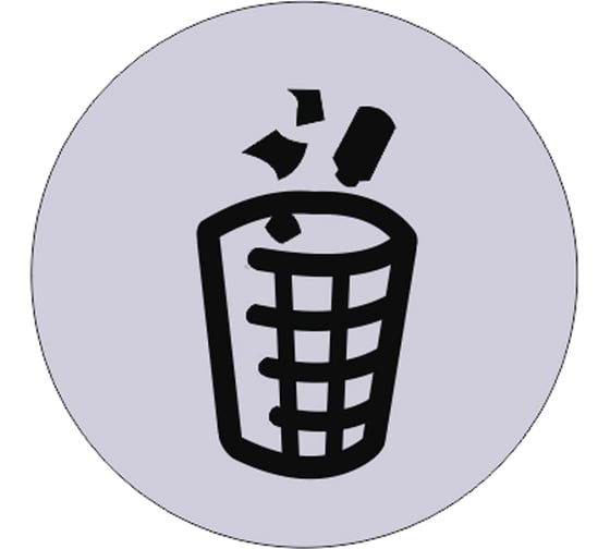 Изображение товара Табличка Контур Лайн Место для мусора, d-95 мм 23DS1227