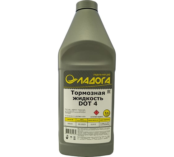 Изображение товара Тормозная жидкость ЛАДОГА DOT-4, банка 910гр LTJ_DOT4_0910