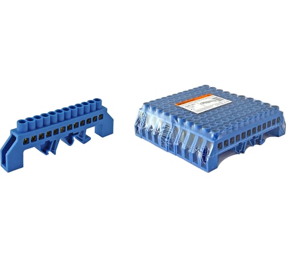 Изображение товара Шина TDM ELECTRIC "N" нулевая, в изоляторе, на DIN-рейку, 8x12мм, 12 групп, SQ 0801-0079