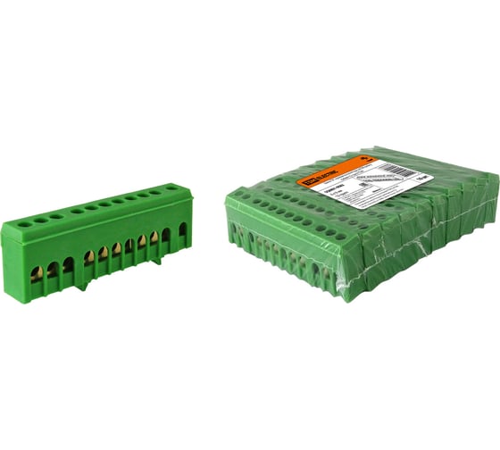 Изображение товара Шина TDM ELECTRIC "N" нулевая, в изоляторе, на DIN-рейку, 6x9мм, 12 групп, SQ0801-0083