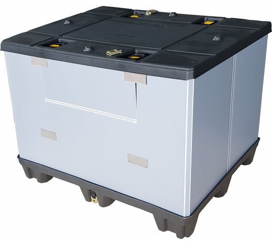 Изображение товара Складной контейнер с разгрузочной дверцей и стяжным ремнем Пластик Система Uni-Pack 1200x800x870 мм 1208.4