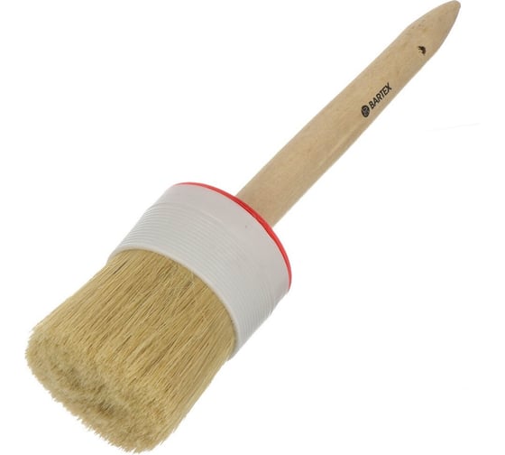 Изображение товара Круглая кисть BARTEX Евро d65 мм, №20, 60 мм, рукоятка дерево 134186