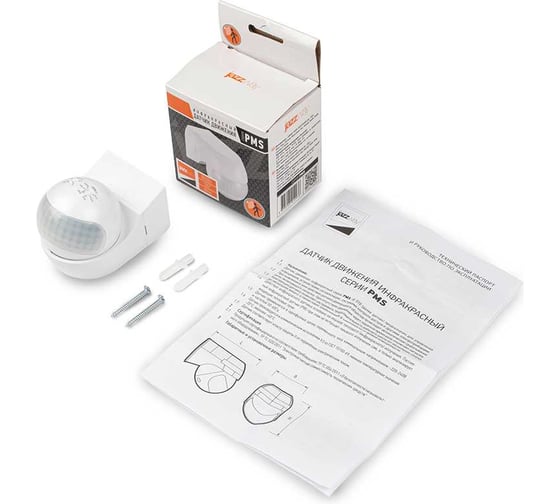 Изображение товара Датчик движения Jazzway PMS-IR 010 800Вт 180гр. 12м WH IP44 5012936
