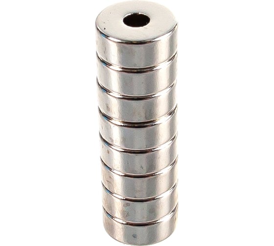 Изображение товара Неодимовый магнит - кольцо 10x3x4 мм, 8шт, Forceberg 9-1252102-008