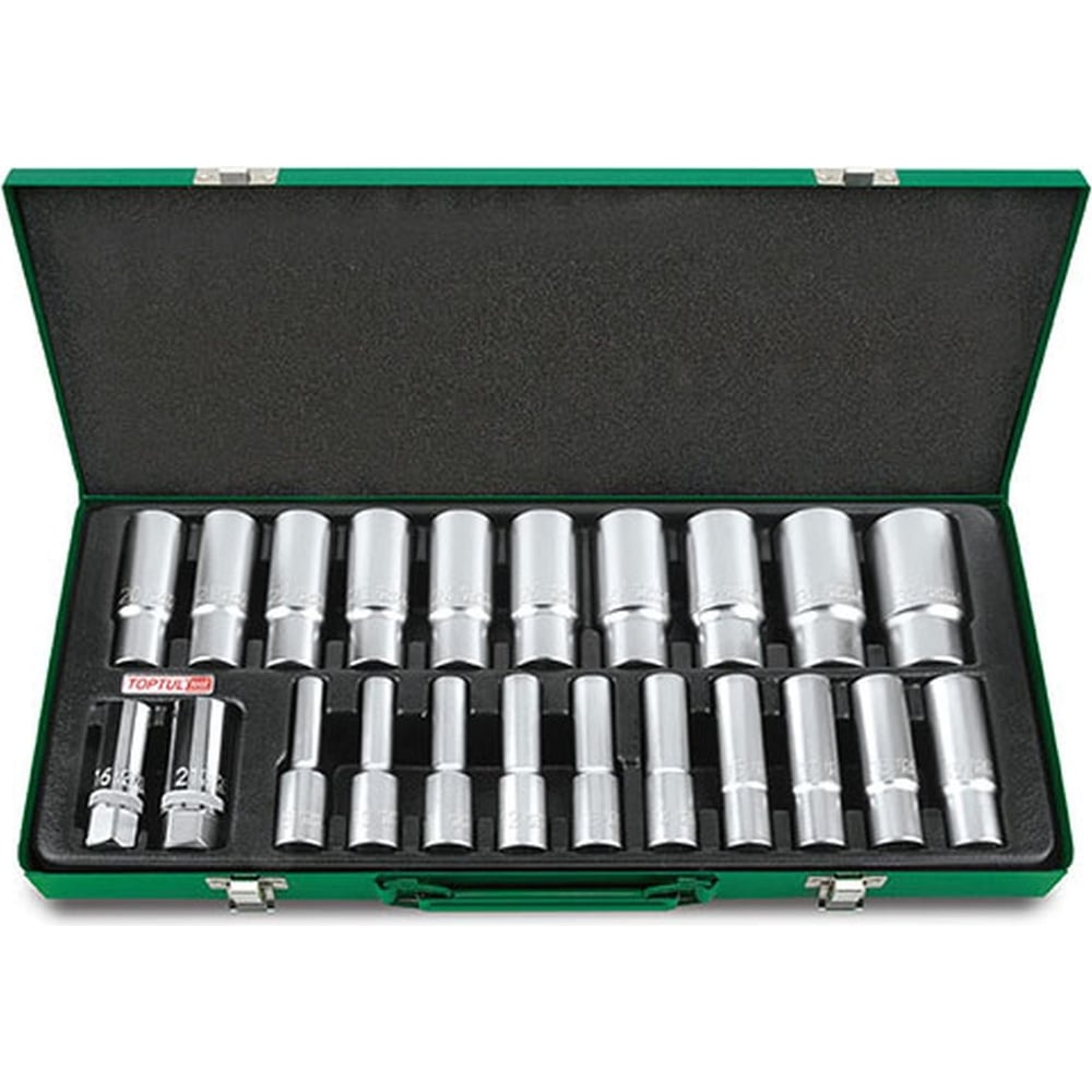 Изображение товара Головки набор TOPTUL GAAD2202 1/2"DR 8-32 мм глубинные в кейсе