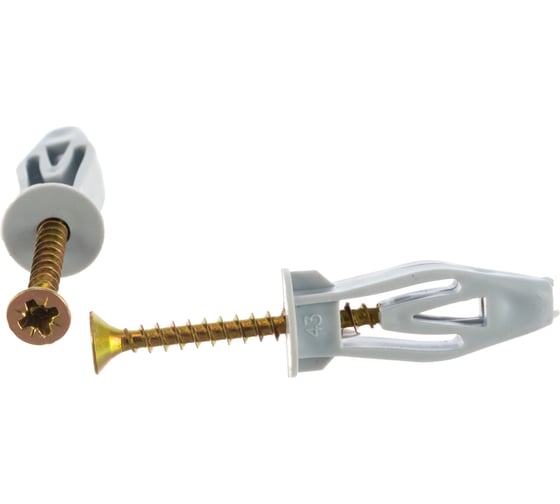 Изображение товара Дюбель для гипсокартона Стройбат 8х28 мм с шурупами 50 шт. 2620510/269021