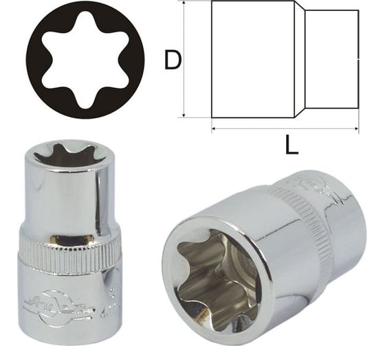 Изображение товара Сатиновая головка Aist Torx E10 1/4" 211510E 00-00002792