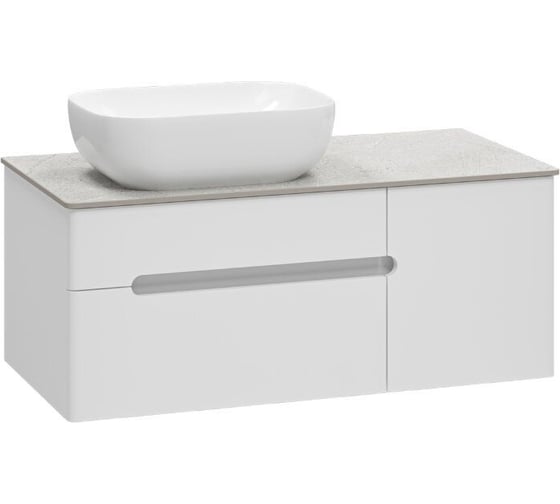 Изображение товара Комплект мебели для ванной Misty Роял 100 белый, раковина, столешница УТ000014971