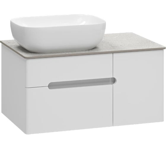 Изображение товара Комплект мебели для ванной Misty Роял 80 белый, раковина, столешница УТ000014961