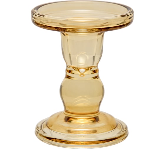 Изображение товара Стеклянный подсвечник Вещицы 85х85х110 мм, бежевый Star-23