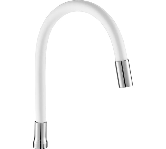 Изображение товара Излив BOOU силиконовый белый, гибкий, в блистере E351A