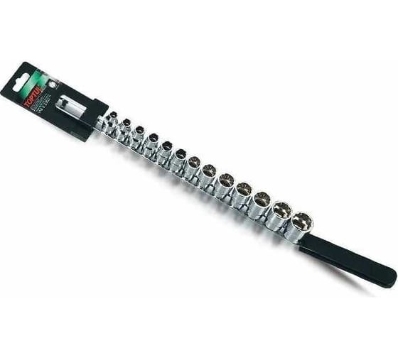Изображение товара Набор головок 12-гранные 3/8"DR, 7-21 мм, 13 шт TOPTUL GAAQ1312