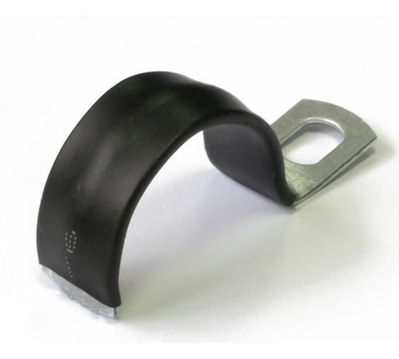 Изображение товара Металлическая однолапковая скоба с полимерным покрытием Промрукав смо-п d25-26 мм, 100 шт. PR08.6010