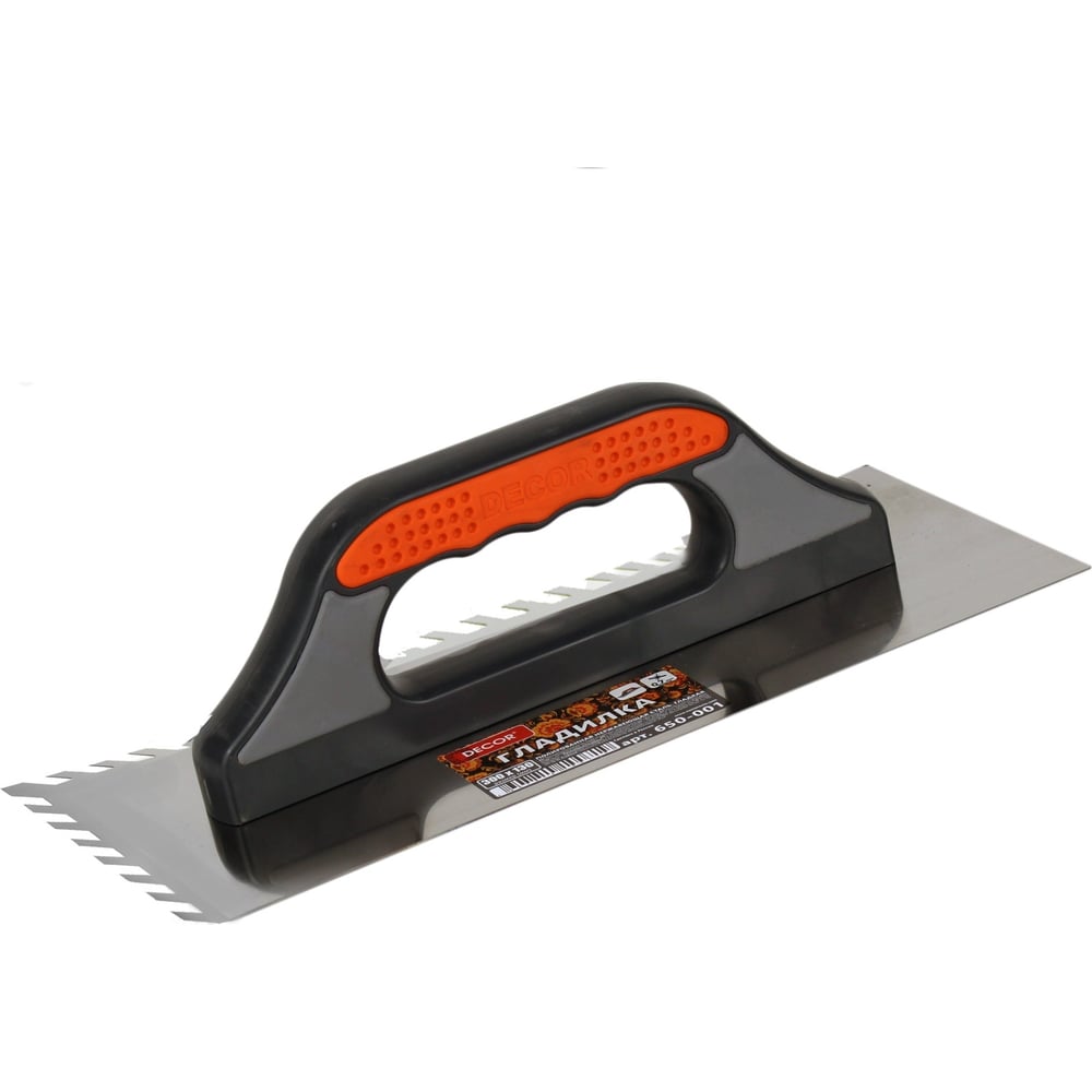 Изображение товара Гладилка DECOR 3k 300x130 мм нержавеющая сталь косой зуб