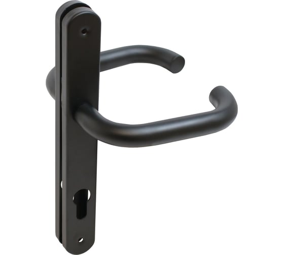 Изображение товара Ручка на планке БУЛАТ РФ 85.30.09.02НС черный AISI 201 INOX нержавеющая сталь, д/узкопроф. замков 15465