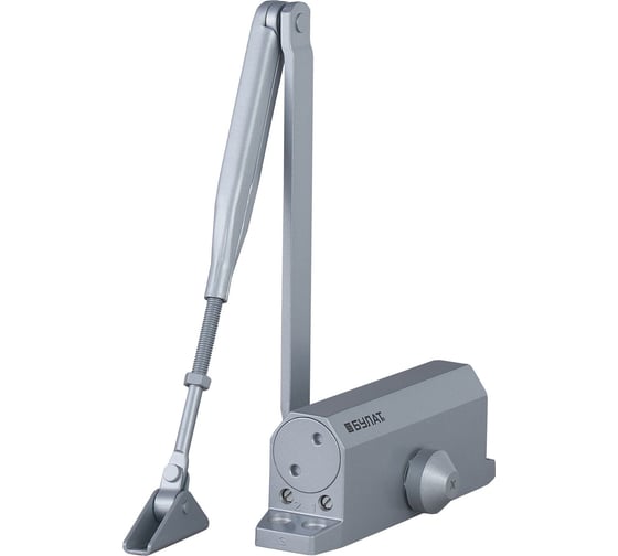 Изображение товара Дверной доводчик БУЛАТ ARCTIC ДД 504/5 A-S 80-150 кг, серебро, морозостойкий 15380