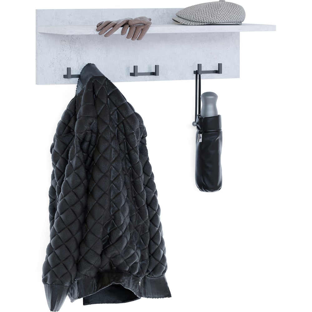 Изображение товара Настенная вешалка СОКОЛ ВШ-8 бетон современный дизайн